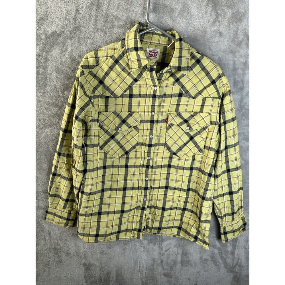 Levi's Women's Pearl Snap Button Down Shirt Size S
